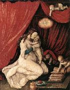 BALDUNG GRIEN, Hans Virgin and Child in a Room oil painting
